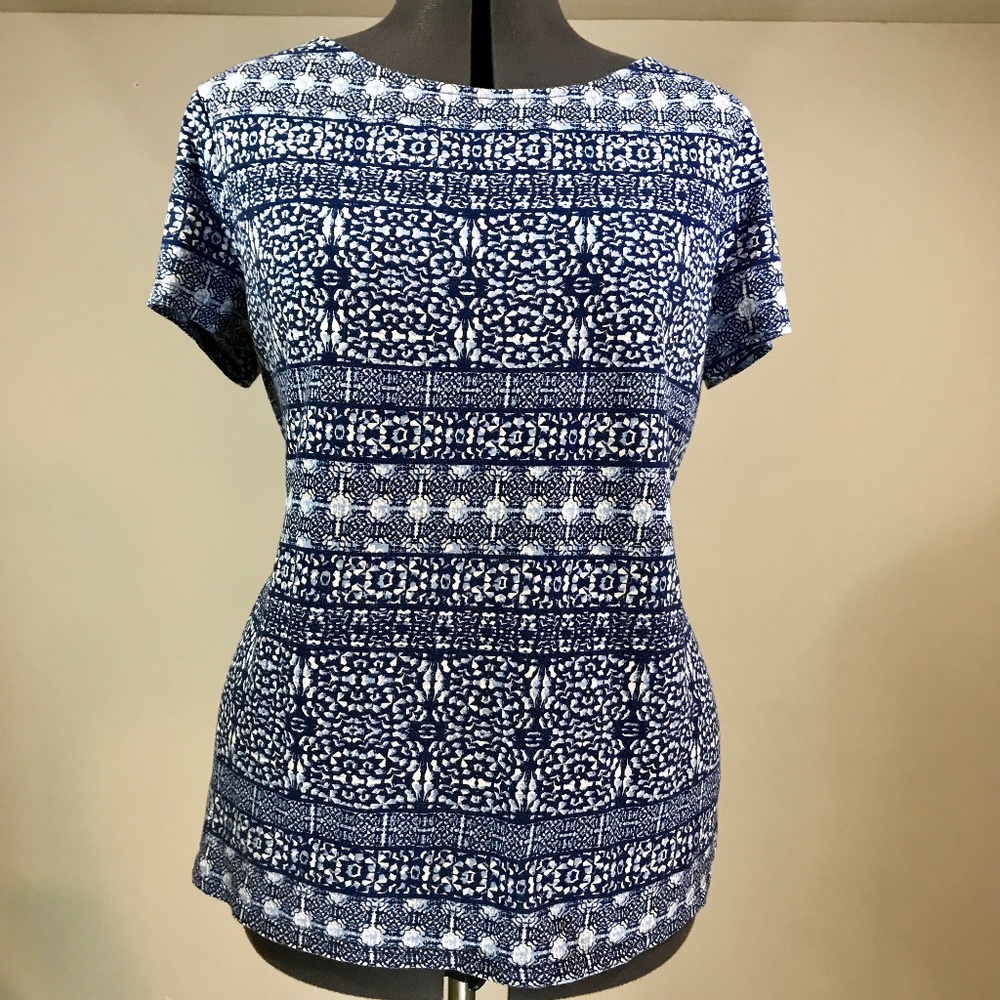 CB Navy Print Short Sleeve Tee